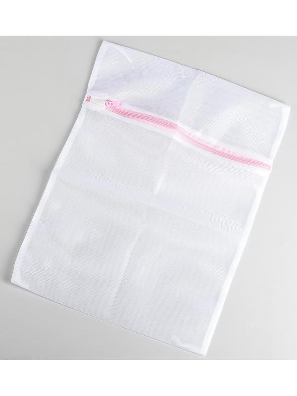 Мешок для стирки белья Доляна, 30×40 см, мелкая сетка, цвет МИКС