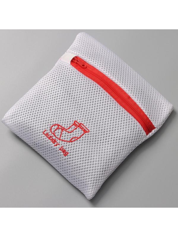 Мешок для стирки носков, 17×20 см, трехслойный, крупная сетка, цвет МИКС