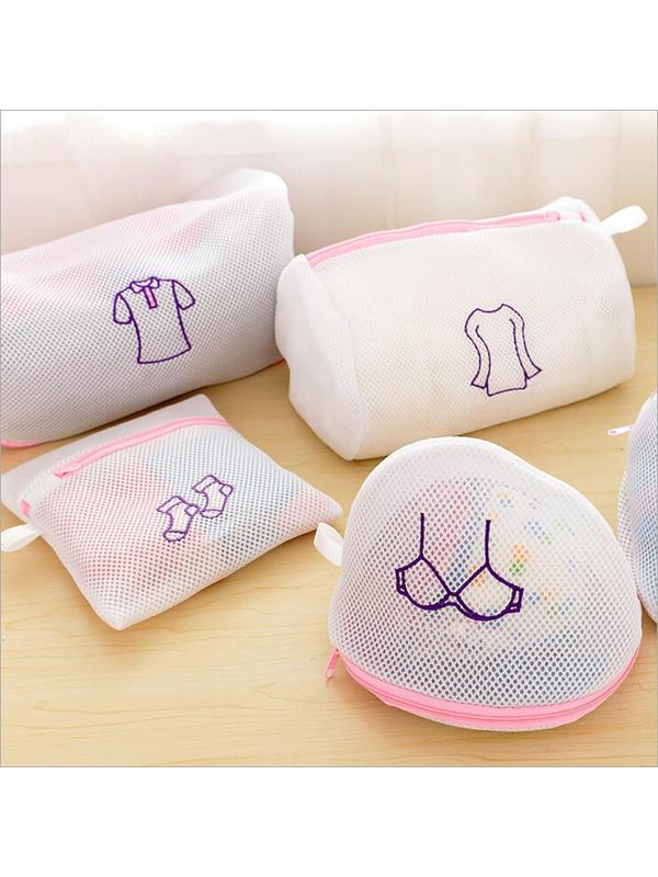 Мешок для стирки носков, 17×20 см, трехслойный, крупная сетка, цвет МИКС