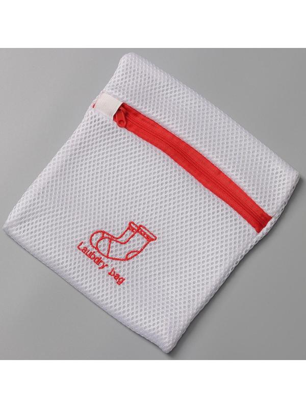 Мешок для стирки носков, 17×20 см, трехслойный, крупная сетка, цвет МИКС