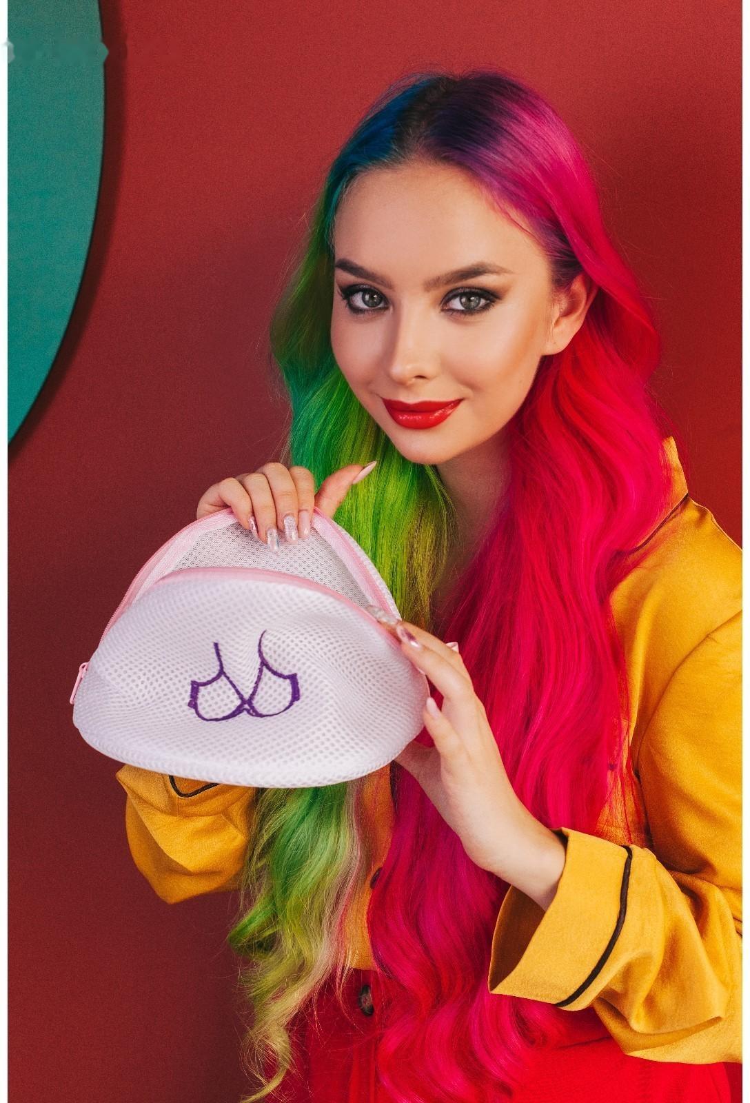 Мешок для стирки бюстгальтеров Доляна, 18×18×17 см, трёхслойный, крупная сетка, цвет МИКС