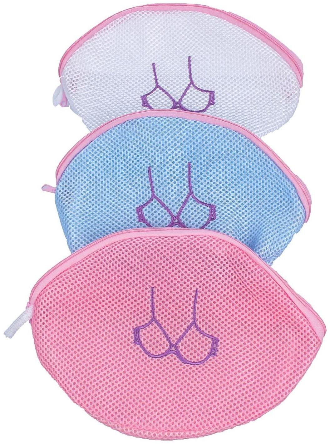 Мешок для стирки бюстгальтеров Доляна, 18×18×17 см, трёхслойный, крупная сетка, цвет МИКС