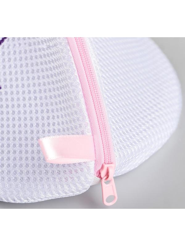 Мешок для стирки бюстгальтеров Доляна, 18×18×17 см, трёхслойный, крупная сетка, цвет МИКС