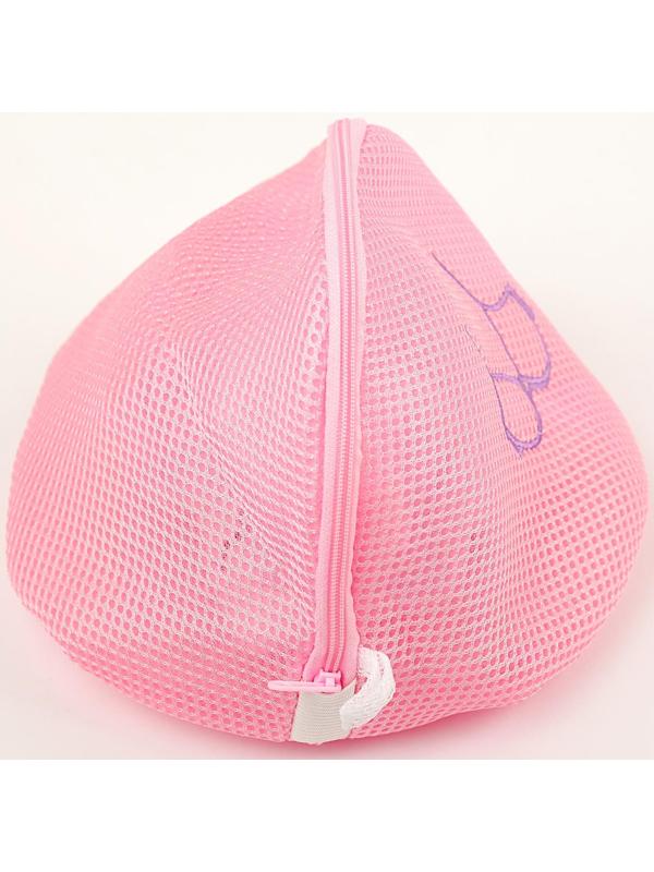 Мешок для стирки бюстгальтеров Доляна, 18×18×17 см, трёхслойный, крупная сетка, цвет МИКС