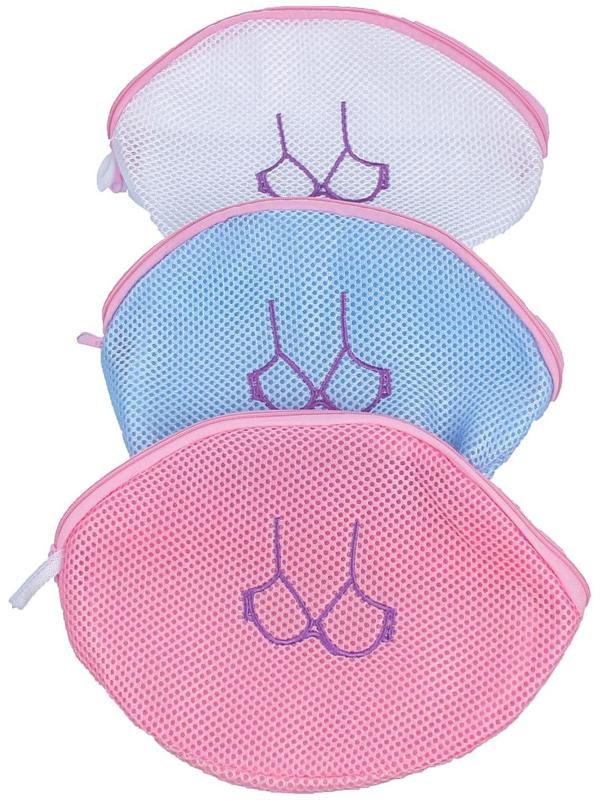 Мешок для стирки бюстгальтеров Доляна, 18×18×17 см, трёхслойный, крупная сетка, цвет МИКС