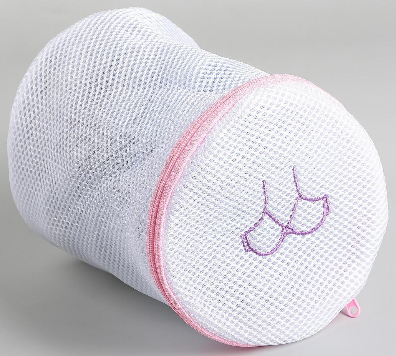 Мешок для стирки бюстгальтеров, 16×16×16 см, трёхслойный, крупная сетка, цвет МИКС