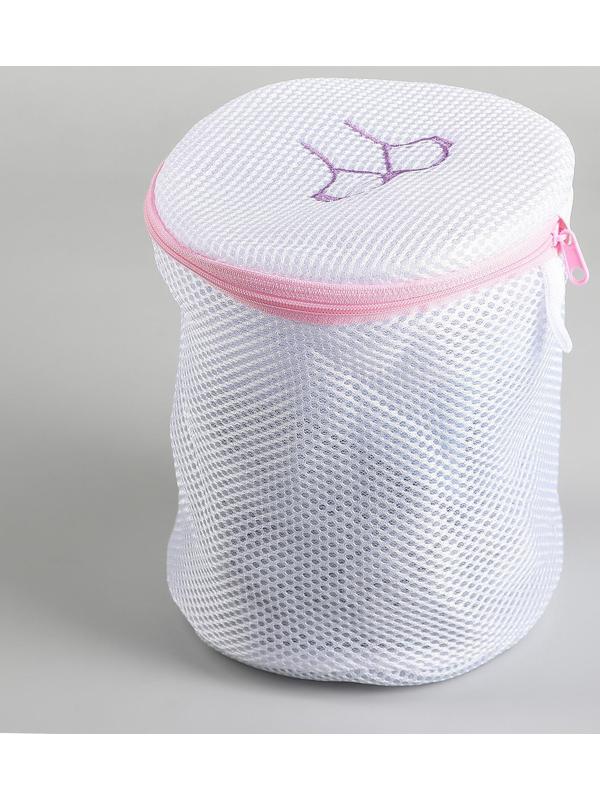 Мешок для стирки бюстгальтеров, 16×16×16 см, трёхслойный, крупная сетка, цвет МИКС