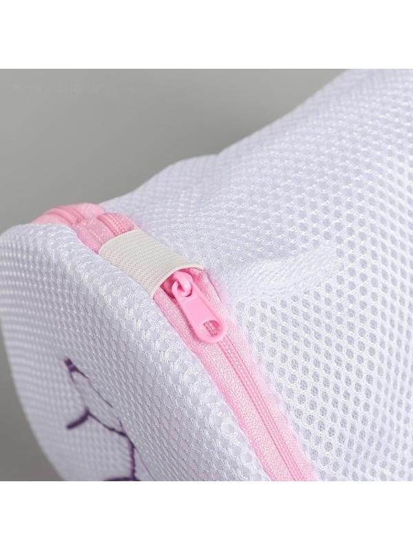 Мешок для стирки бюстгальтеров, 16×16×16 см, трёхслойный, крупная сетка, цвет МИКС