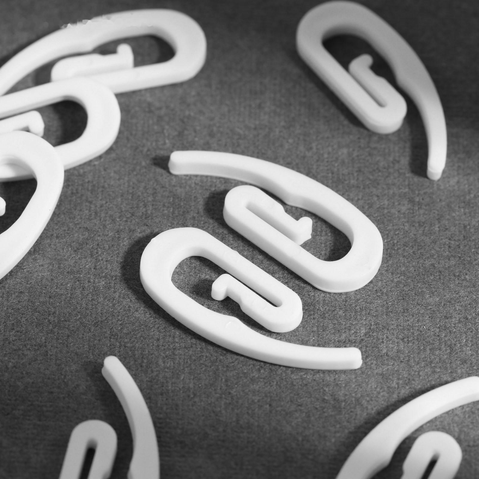 Крючок для штор «Улитка», 31 × 12 × 2 мм, 10 шт, цвет белый