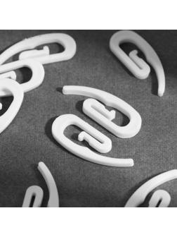 Крючок для штор «Улитка», 31 × 12 × 2 мм, 10 шт, цвет белый