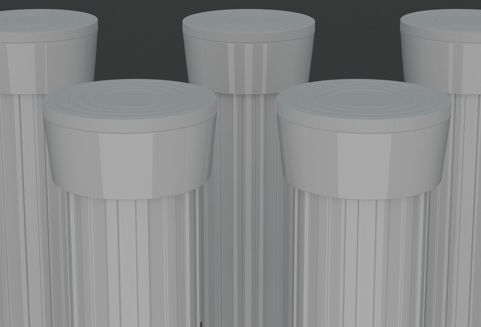 Карниз для ванной комнаты, телескопический, 110-200 см, цвет серый