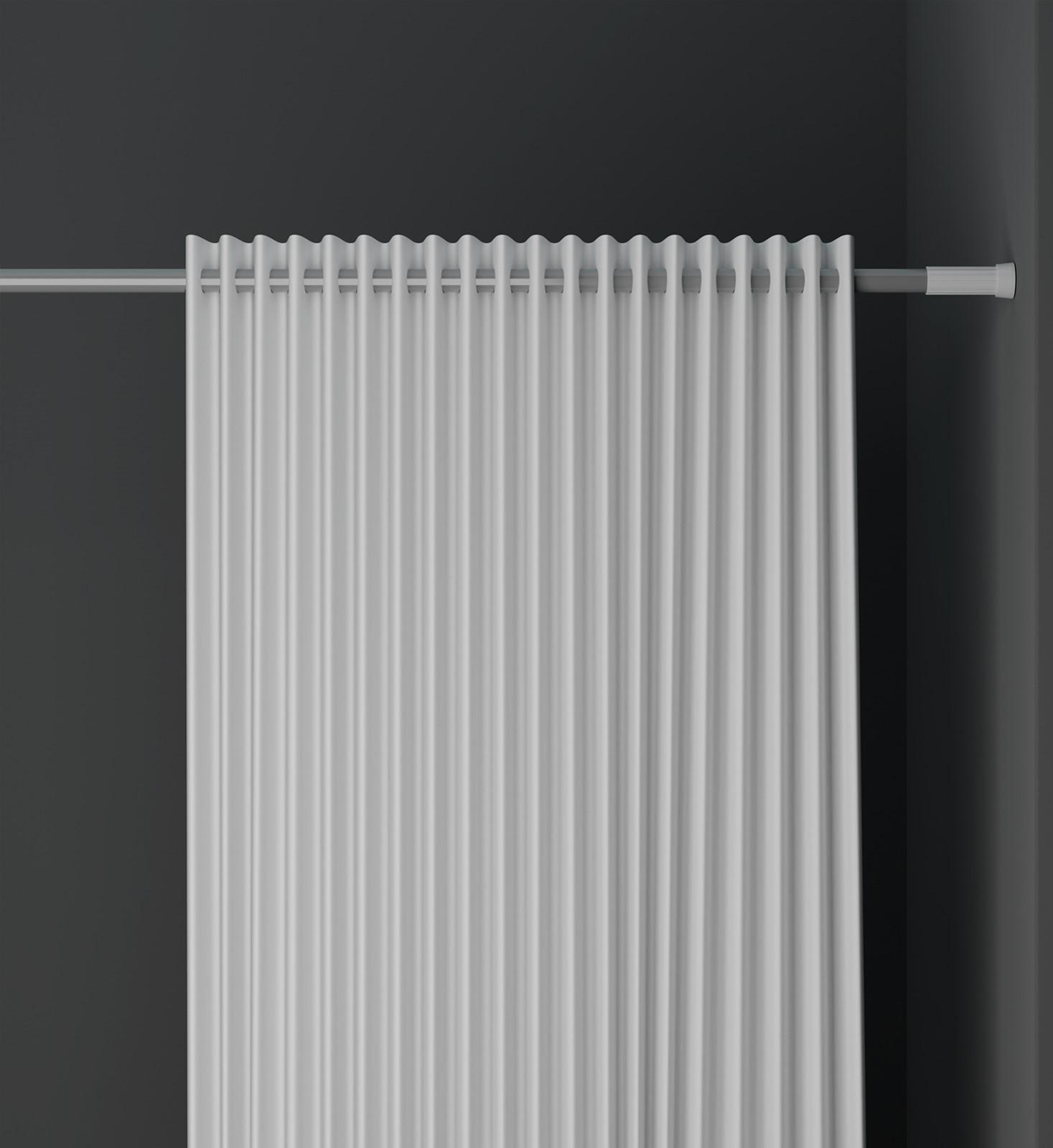 Карниз для ванной комнаты, телескопический, 110-200 см, цвет серый