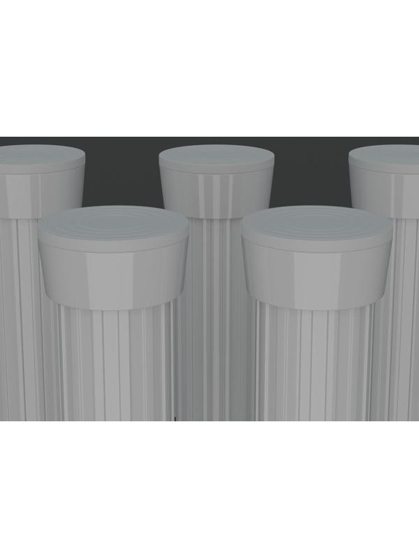 Карниз для ванной комнаты, телескопический, 110-200 см, цвет серый