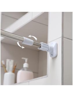 Карниз для ванной комнаты телескопический Доляна, 90-160 см, усиленный, цвет серый