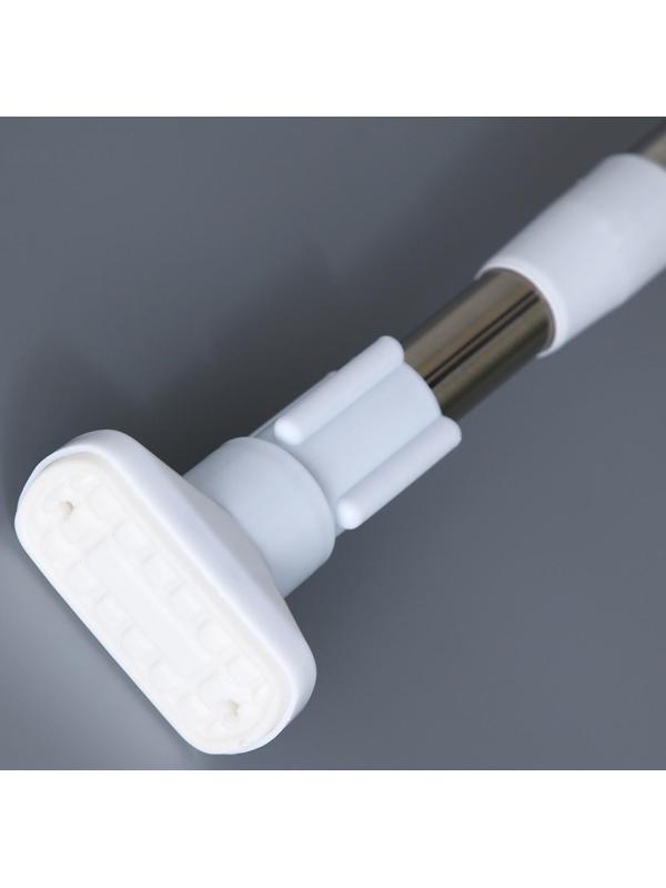 Карниз для ванной комнаты телескопический Доляна, 90-160 см, усиленный, цвет серый