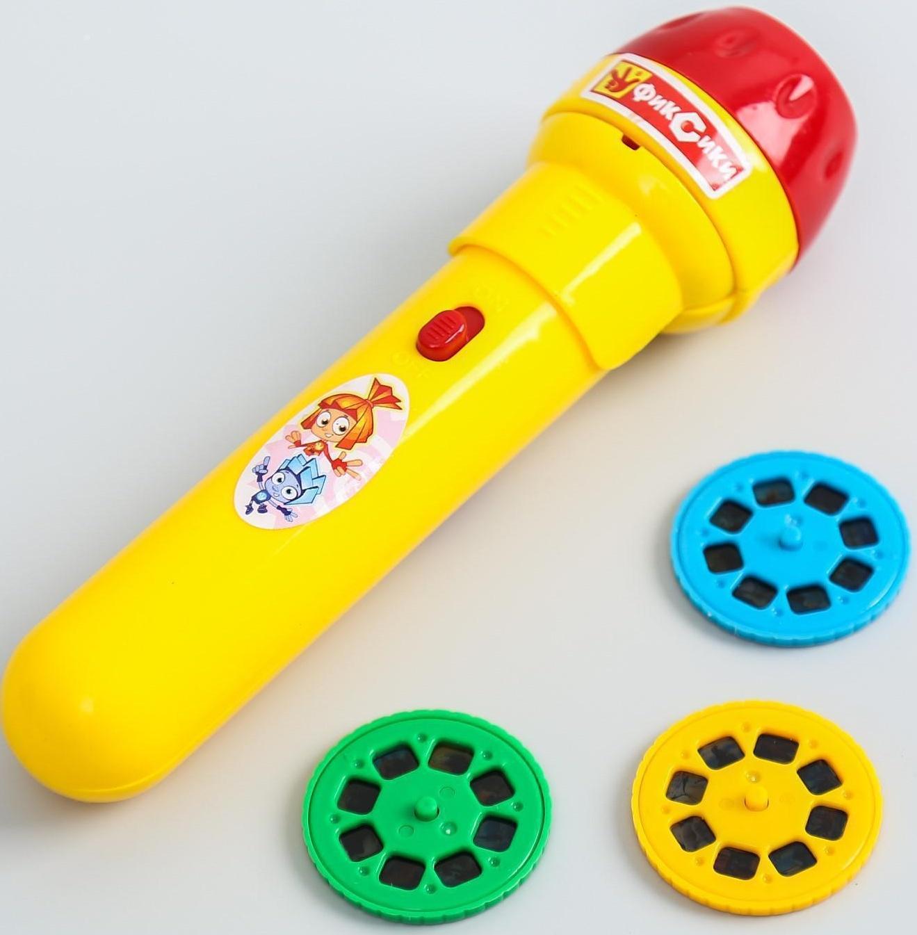 Проектор-фонарик с животными «Фиксики», батарейки в набор не входят