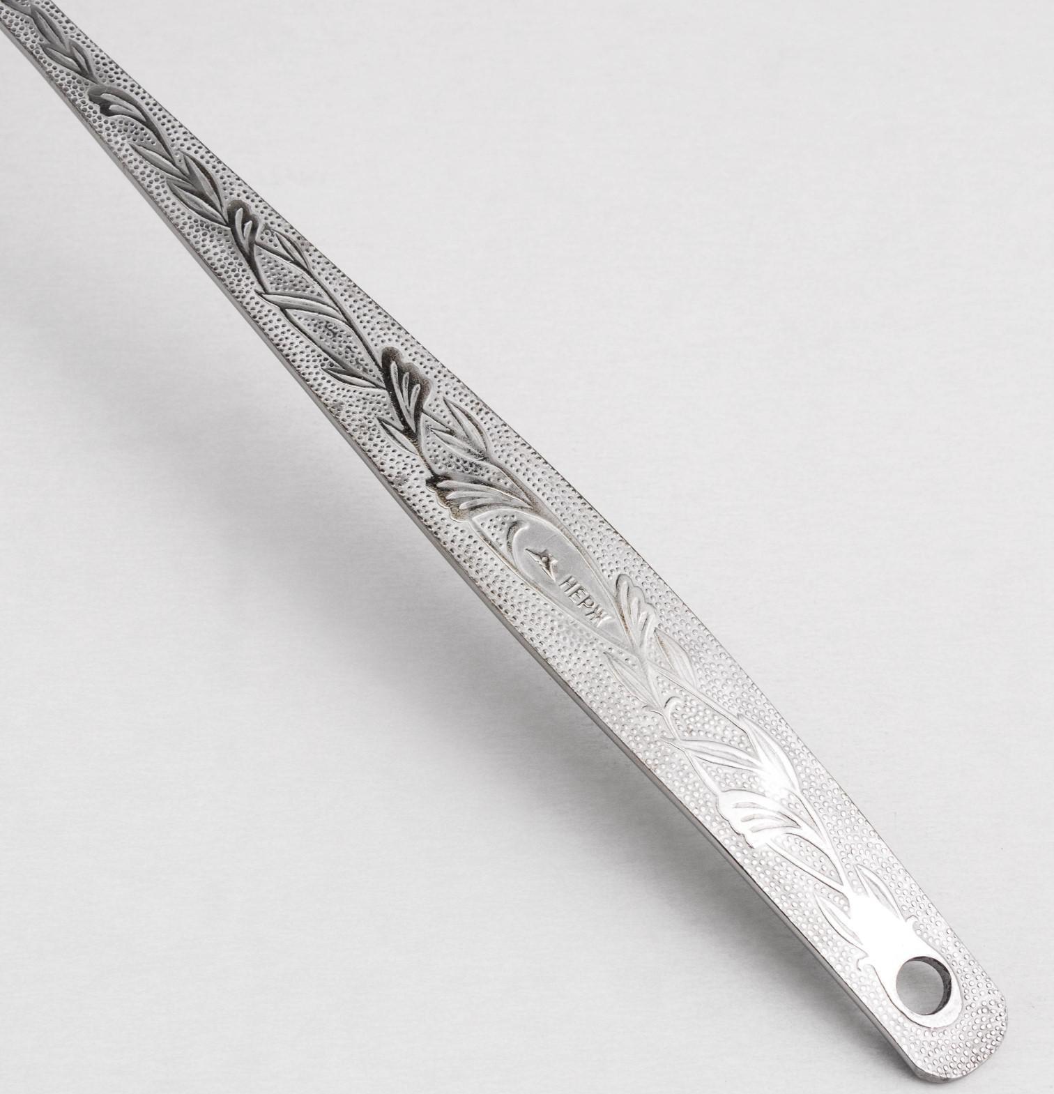 Ложка разливательная малая «Уралочка», 30 см, d=9 см, толщина 2,5 мм (М13), упрощённой обработки