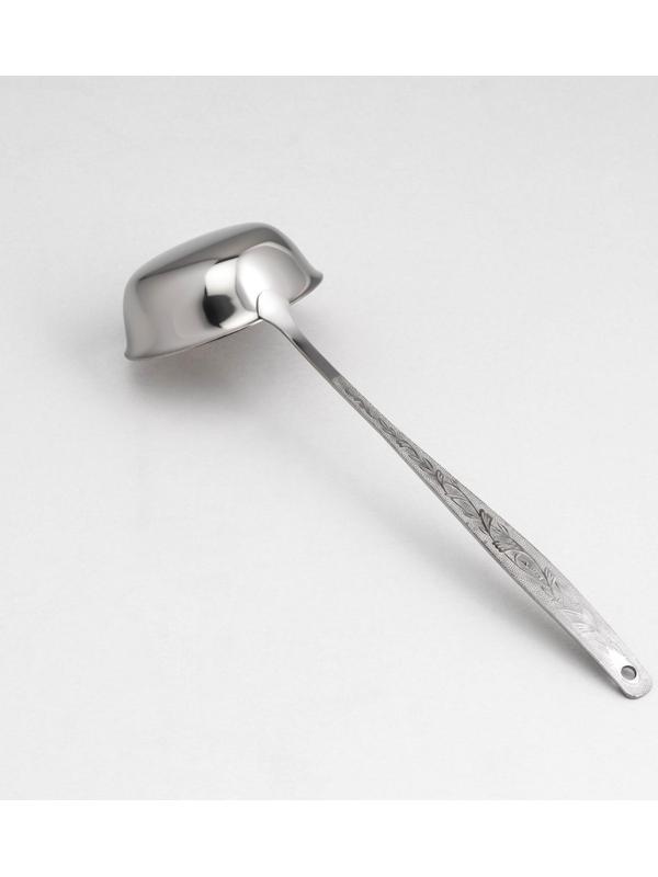 Ложка разливательная малая «Уралочка», 30 см, d=9 см, толщина 2,5 мм (М13), упрощённой обработки