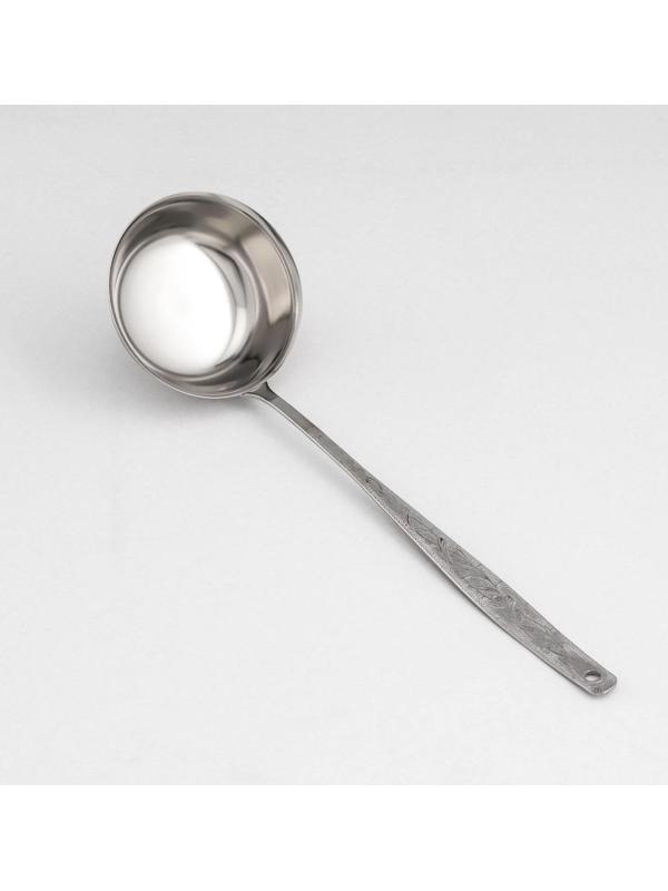 Ложка разливательная малая «Уралочка», 30 см, d=9 см, толщина 2,5 мм (М13), упрощённой обработки