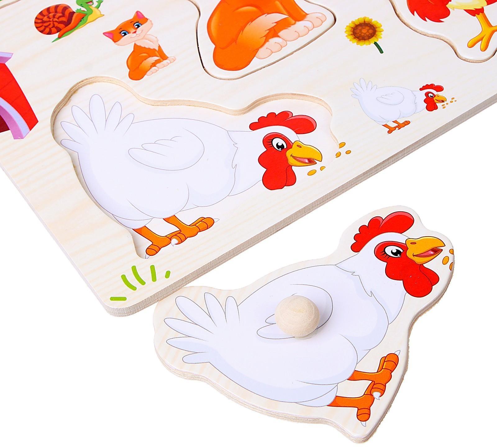 Рамка-вкладыш «Подбери картинку. Животные и птицы»