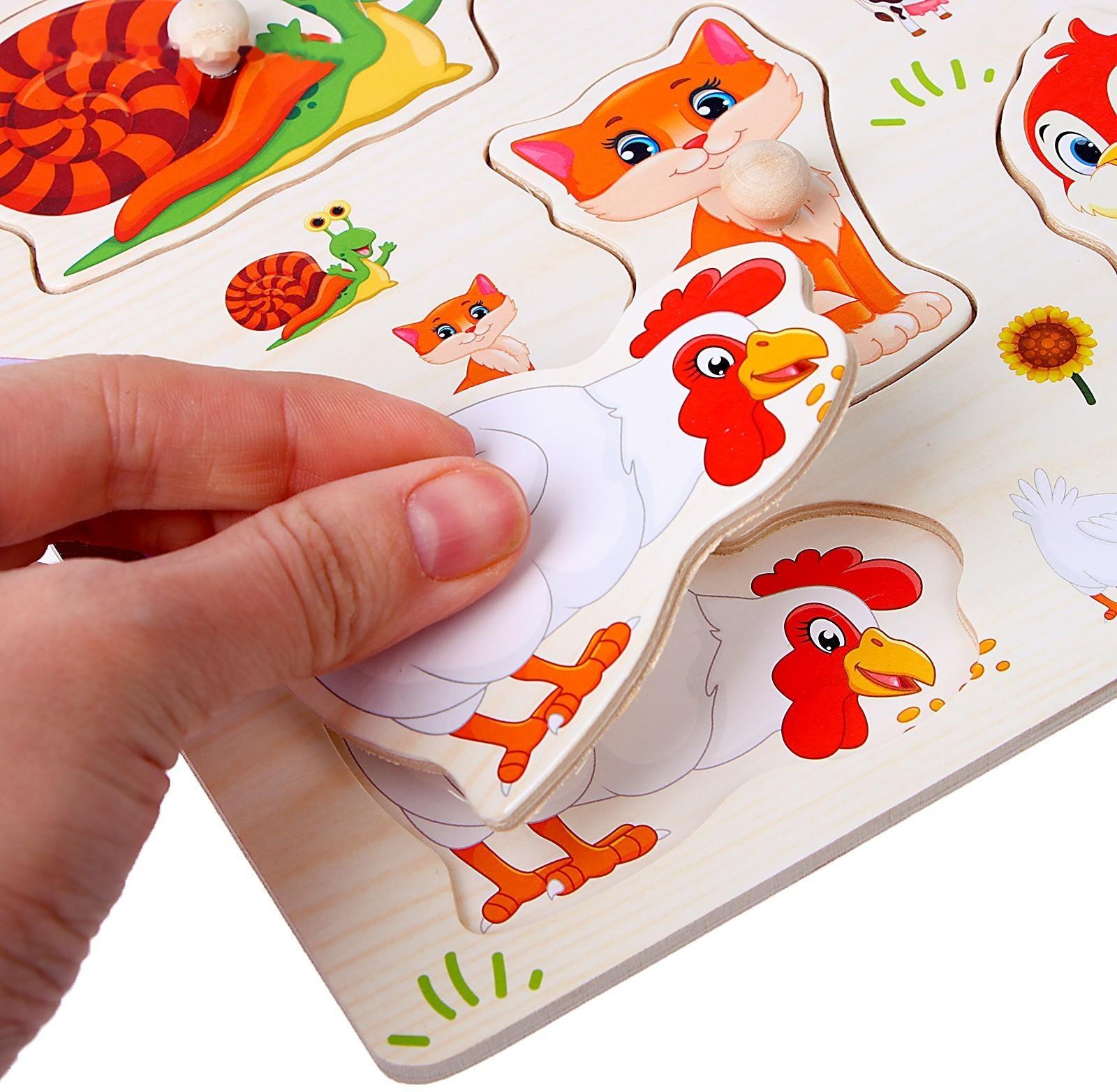 Рамка-вкладыш «Подбери картинку. Животные и птицы»