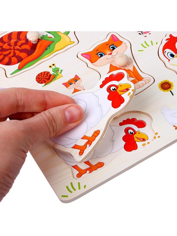 Рамка-вкладыш «Подбери картинку. Животные и птицы»