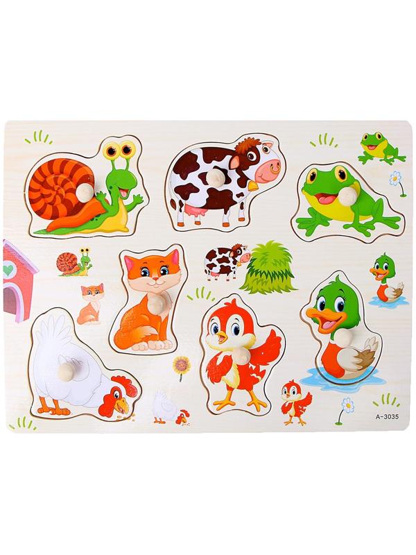 Рамка-вкладыш «Подбери картинку. Животные и птицы»