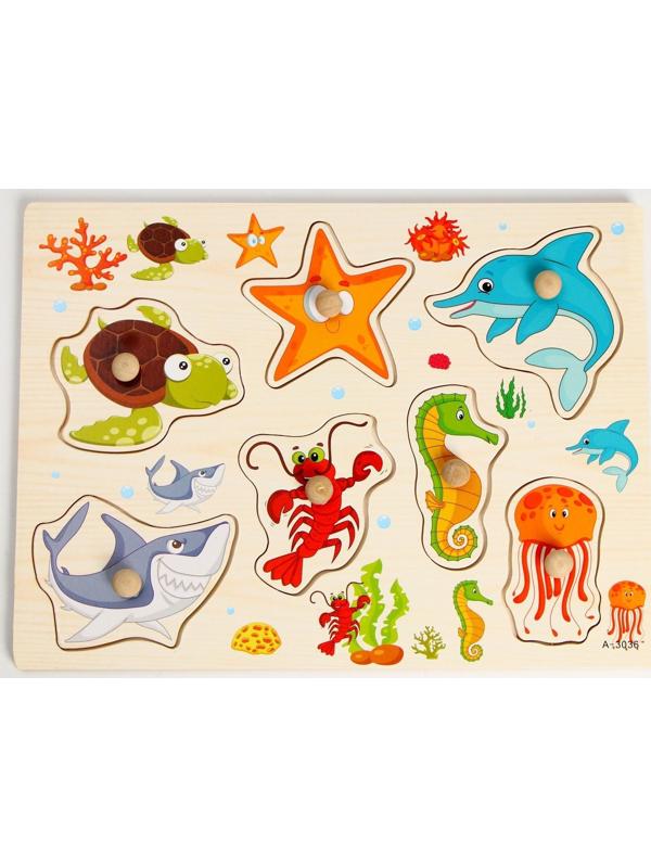 Рамка-вкладыш «Подбери картинку. На дне морском»