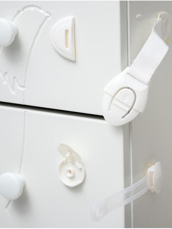 Набор, 3 предмета: блокиратор универсальный, 2 шт., блокиратор для выдвижных шкафчиков