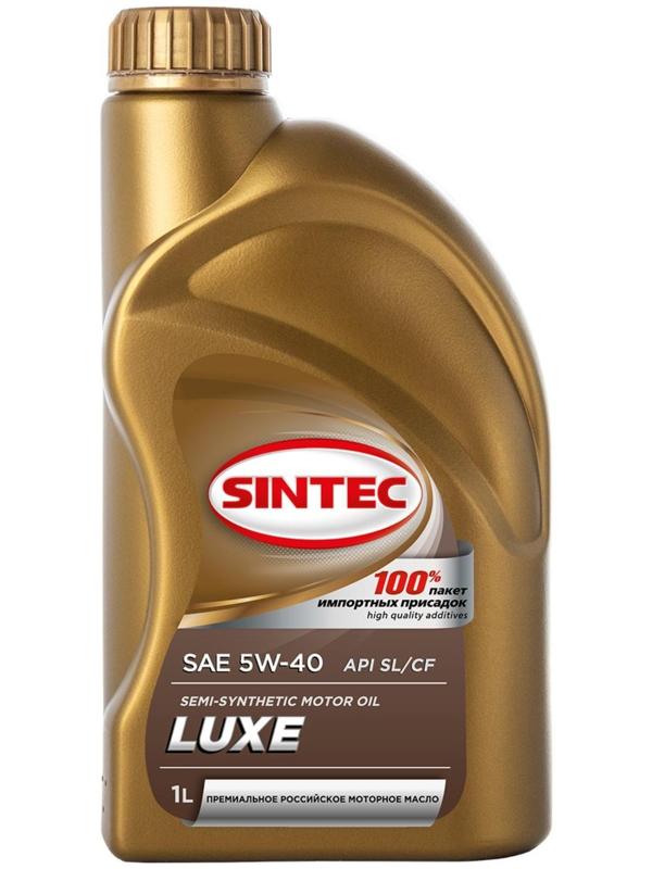 Моторное масло Sintec Luxe 5W-40, п/синтетическое, 1 л