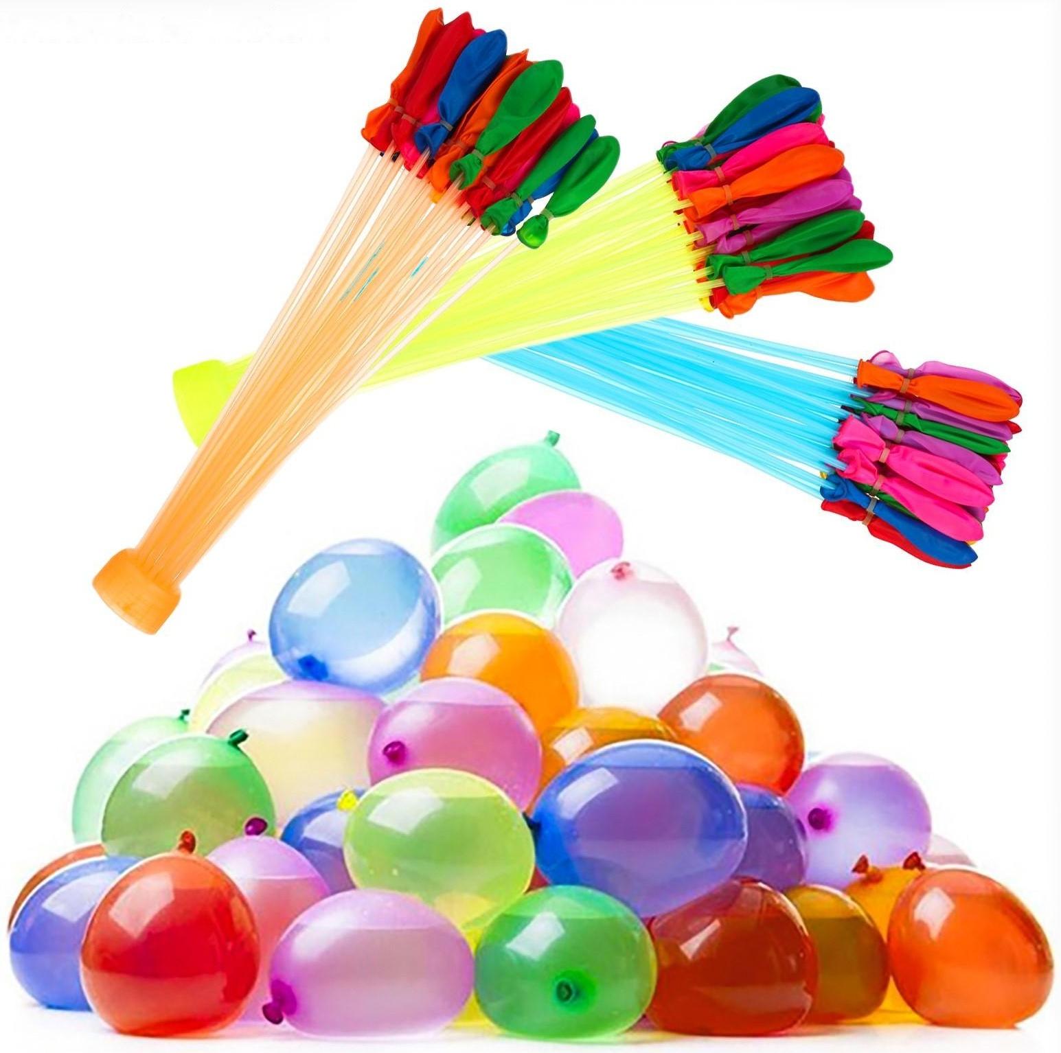 Водные бомбы «Шар», 3 насадки, 37 шаров, цвета МИКС