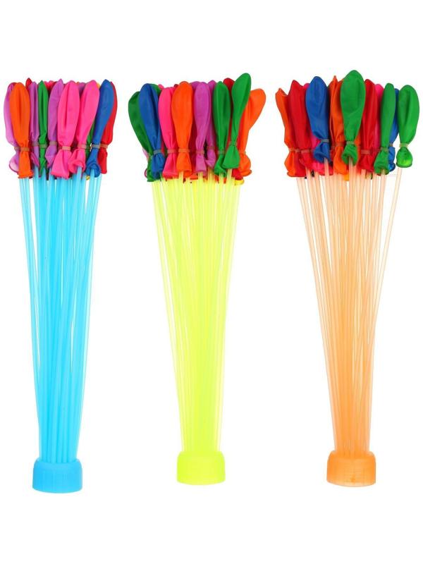 Водные бомбы «Шар», 3 насадки, 37 шаров, цвета МИКС