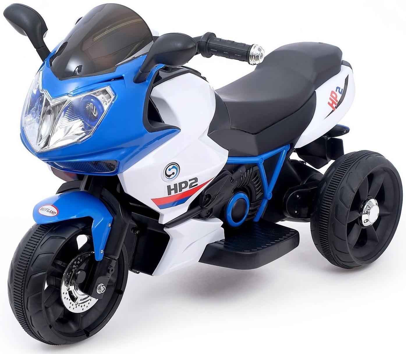 Электромобиль «Супербайк», USB, световые эффекты, цвет синий