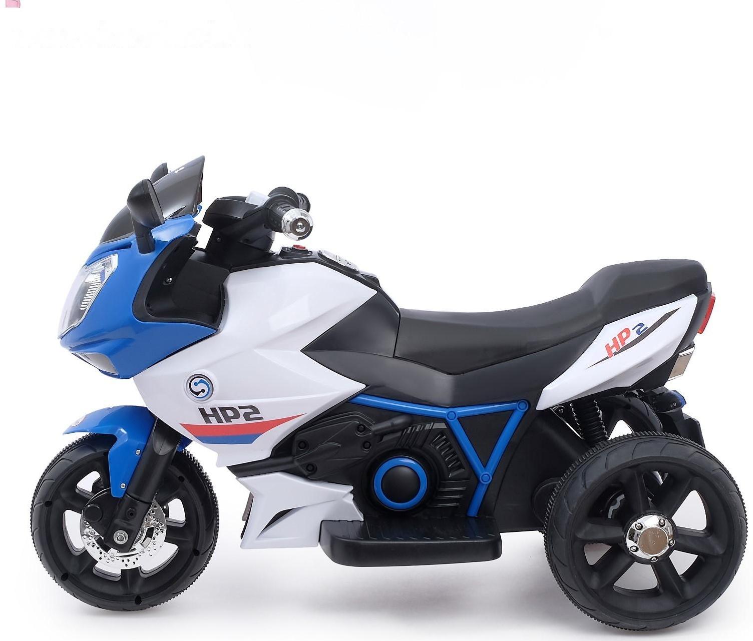 Электромобиль «Супербайк», USB, световые эффекты, цвет синий