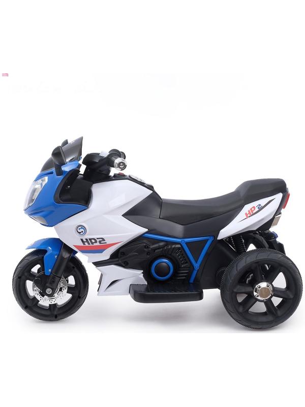 Электромобиль «Супербайк», USB, световые эффекты, цвет синий