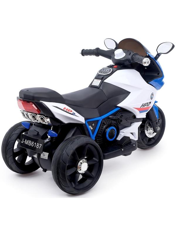 Электромобиль «Супербайк», USB, световые эффекты, цвет синий