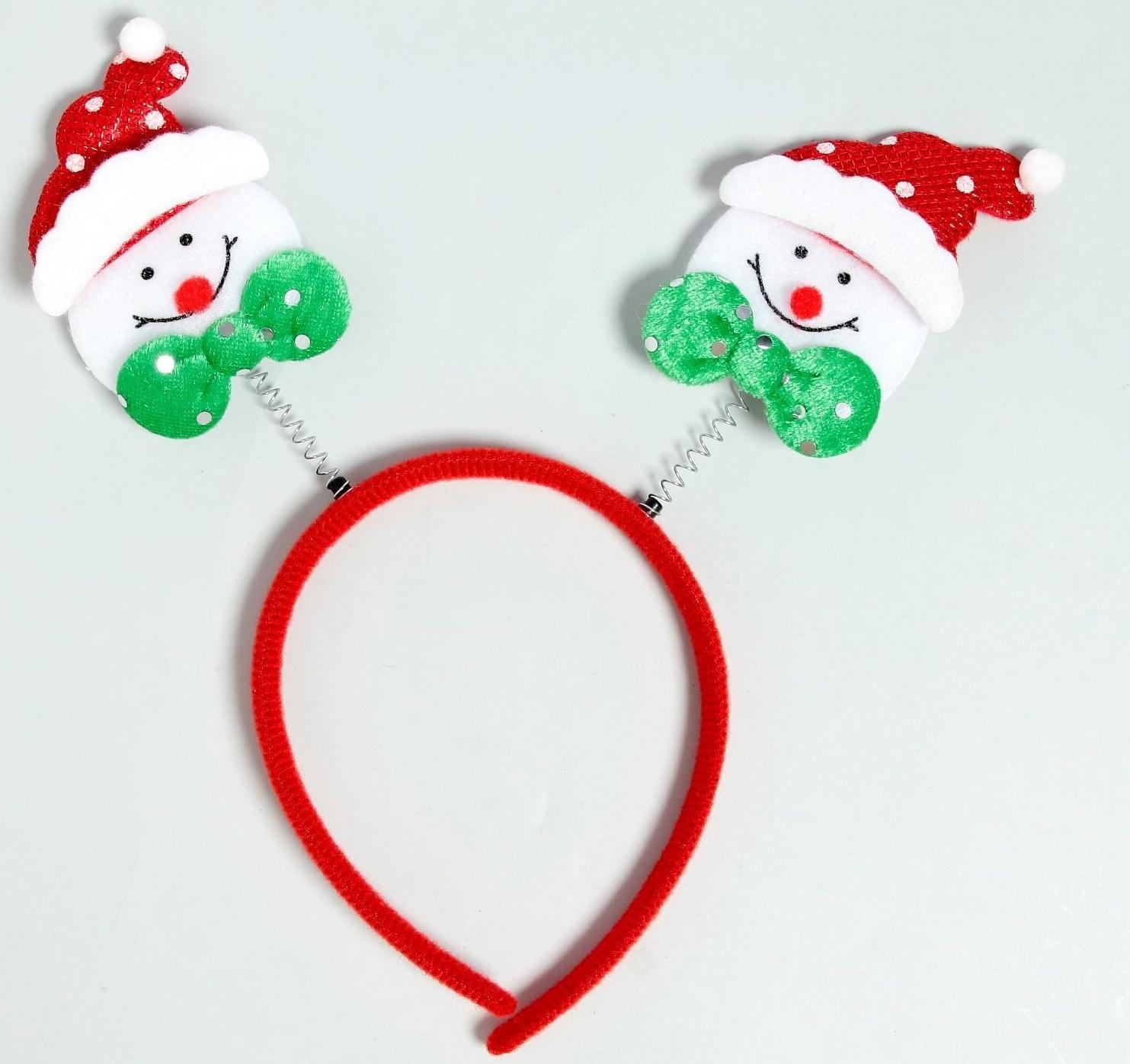 Карнавальный ободок «Снеговичок»