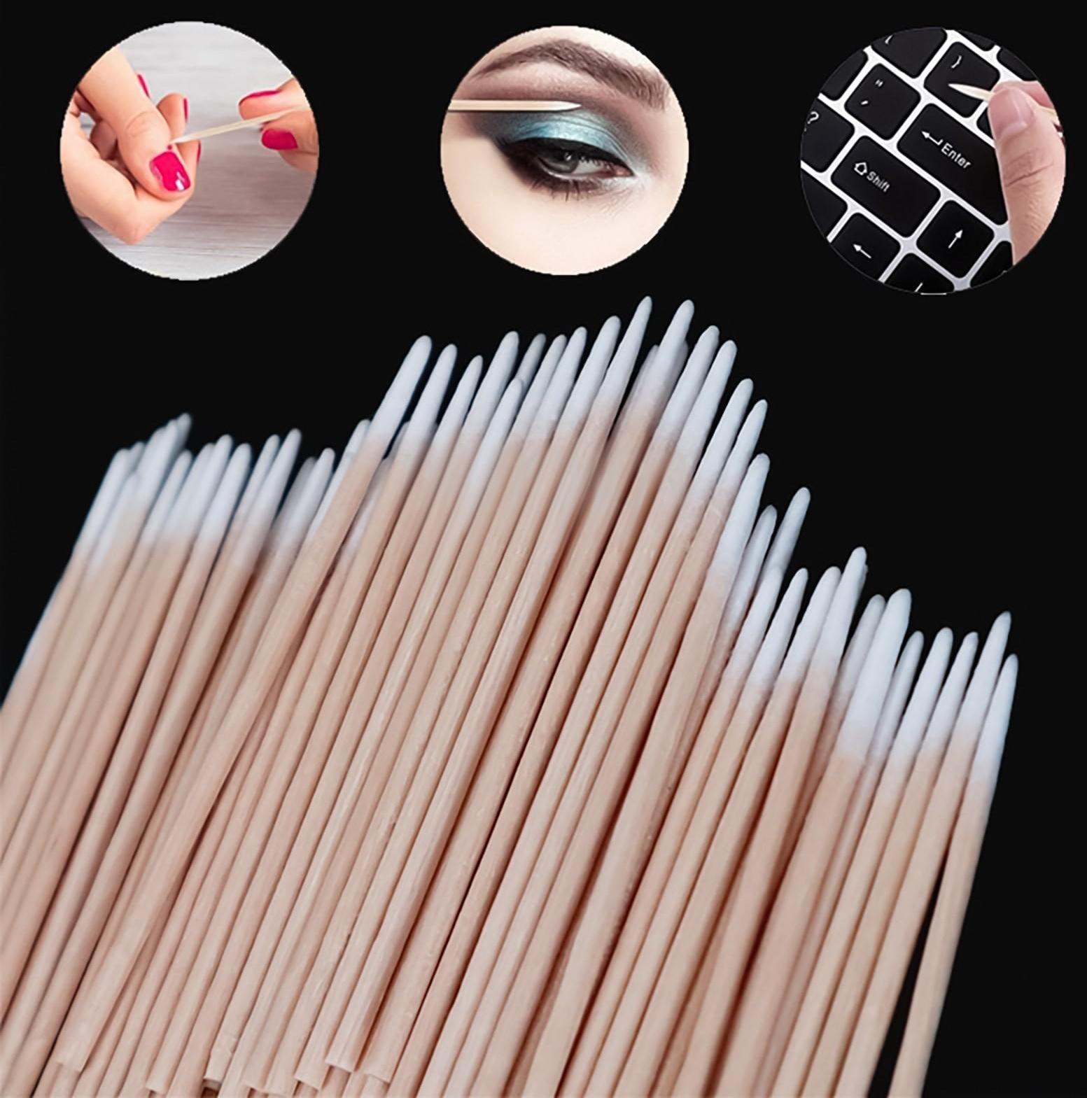 Ватные палочки на деревянной основе, заострённые, 10 см, 100 шт