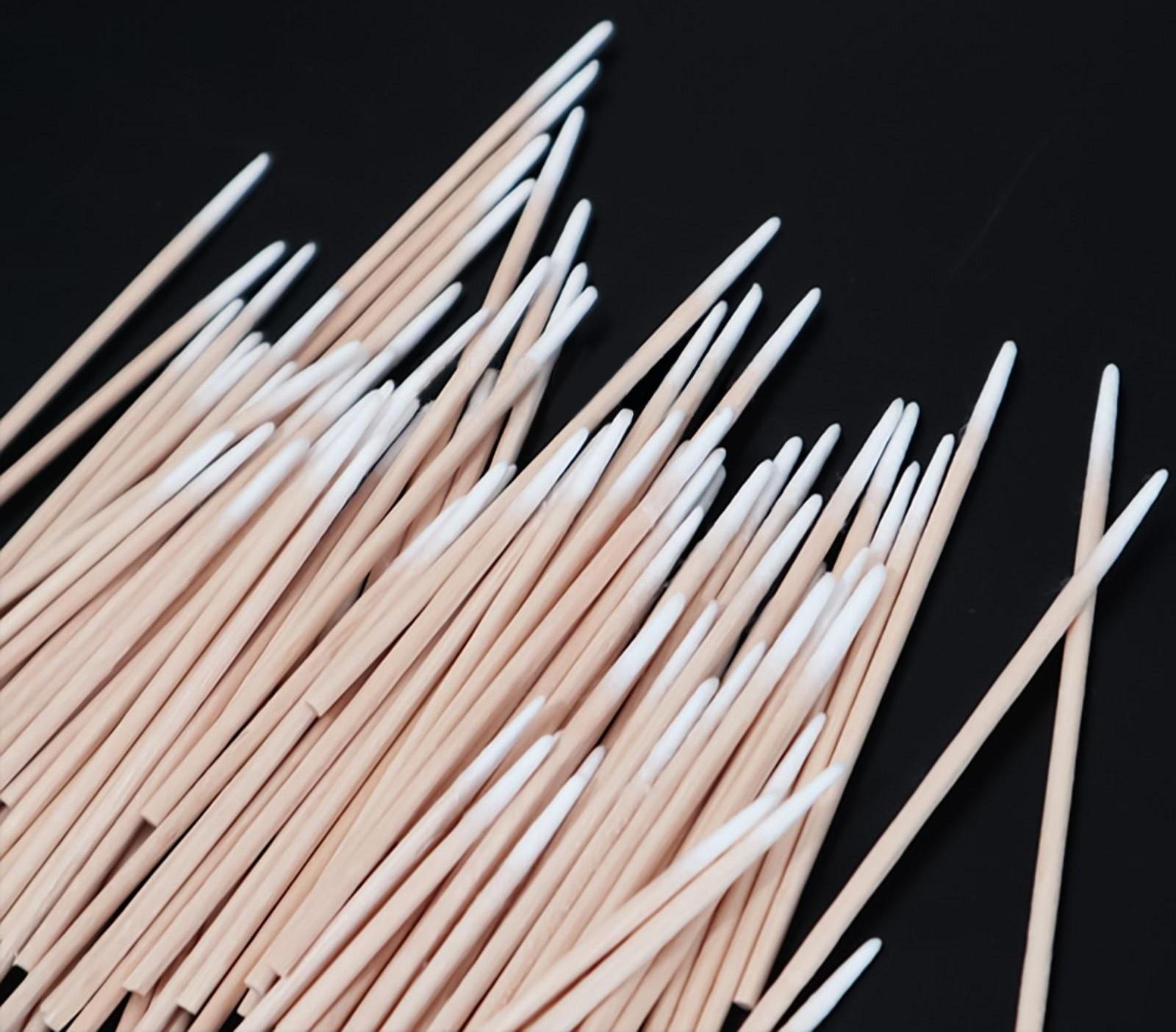 Ватные палочки на деревянной основе, заострённые, 10 см, 100 шт