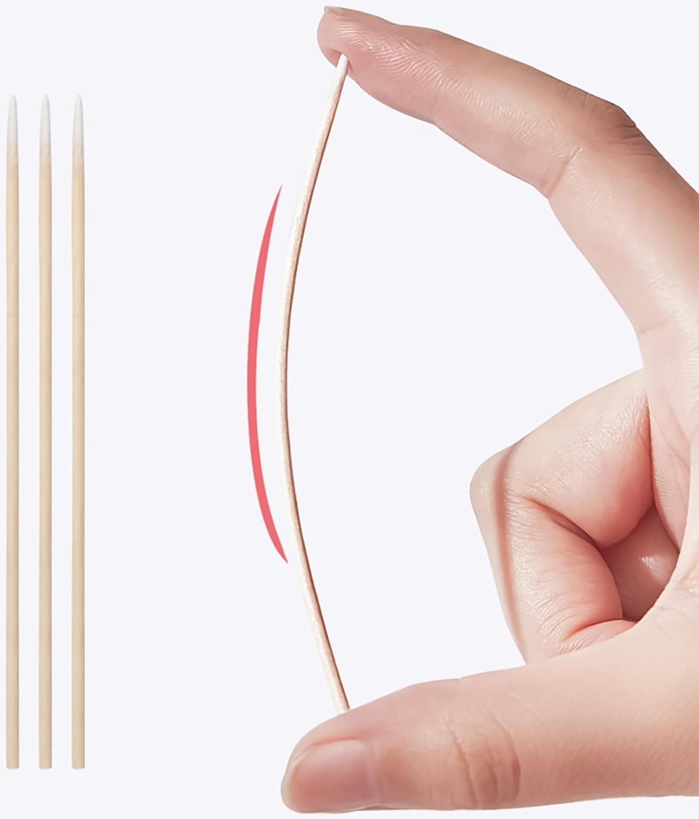 Ватные палочки на деревянной основе, заострённые, 10 см, 100 шт