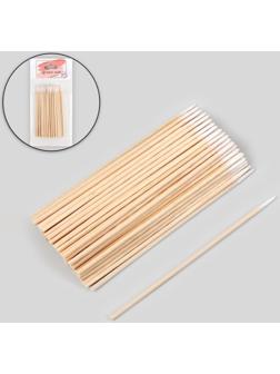 Ватные палочки на деревянной основе, заострённые, 10 см, 100 шт