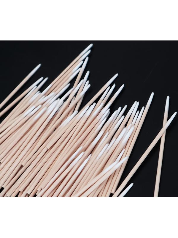 Ватные палочки на деревянной основе, заострённые, 10 см, 100 шт