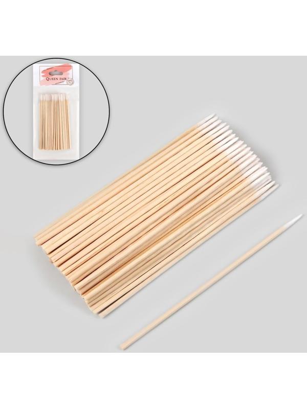 Ватные палочки на деревянной основе, заострённые, 10 см, 100 шт