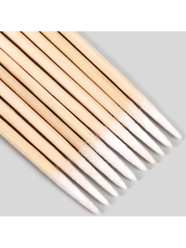 Ватные палочки на деревянной основе, заострённые, 10 см, 100 шт