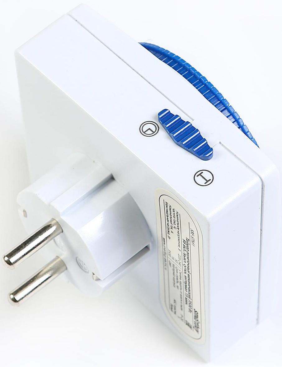 Таймер розеточный Smartbuy, механический, 3500 Вт, 96 вкл./выкл. сутки, интервал 15 мин