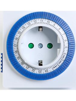 Таймер розеточный Smartbuy, механический, 3500 Вт, 96 вкл./выкл. сутки, интервал 15 мин