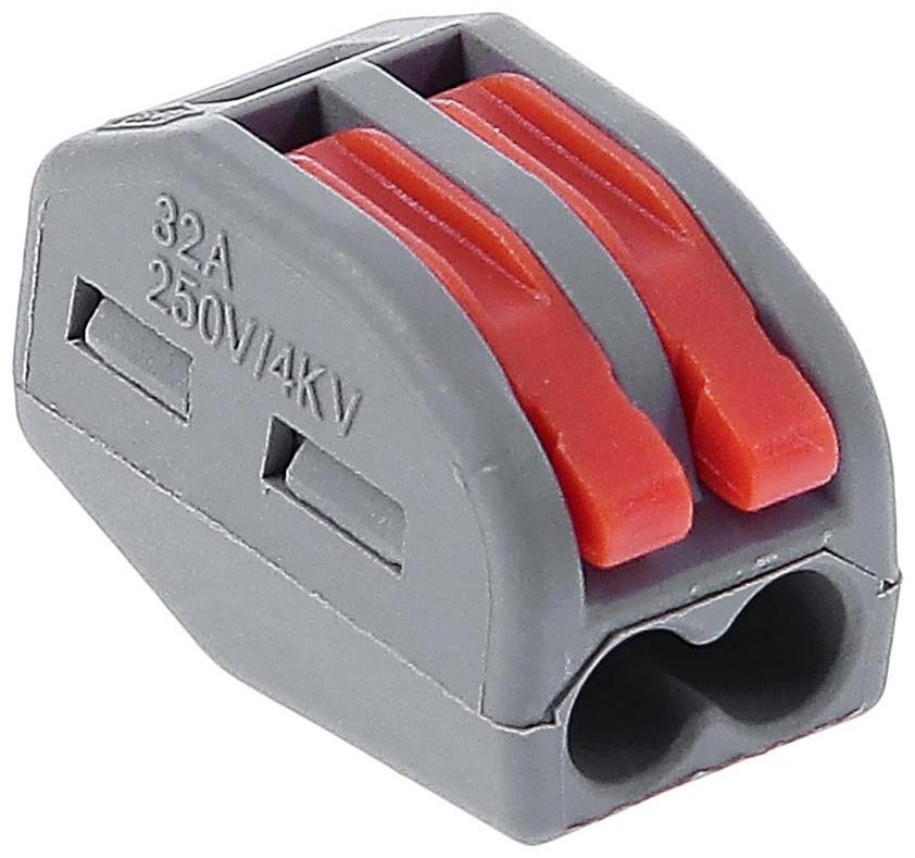 Клемма строительно монтажная Smartbuy, 2 отверстия с рычагами