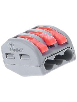 Клемма компактная соединительная Smartbuy, 3 отверстия с рычагами