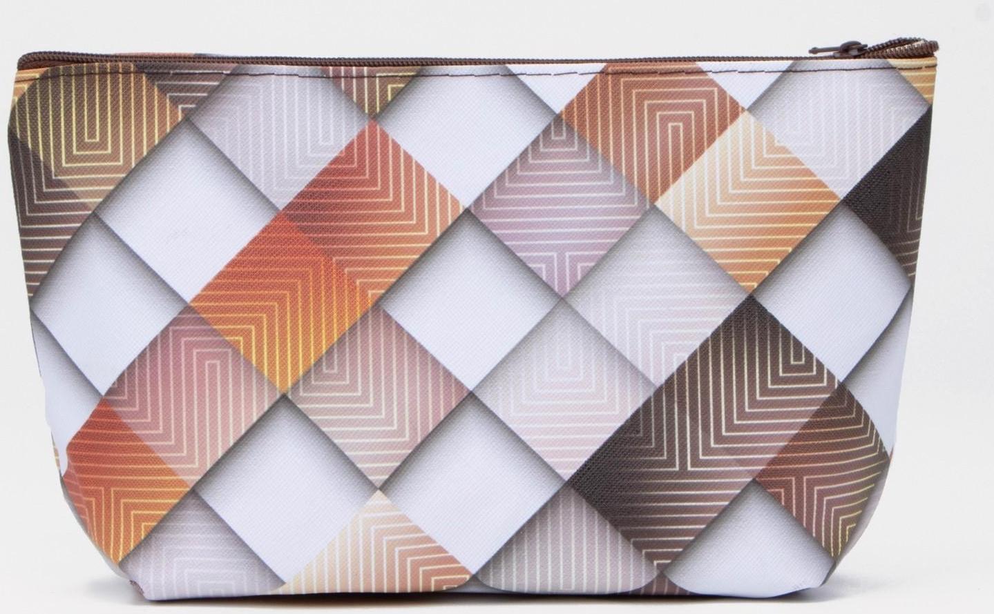 Косметичка на молнии, цвет коричневый