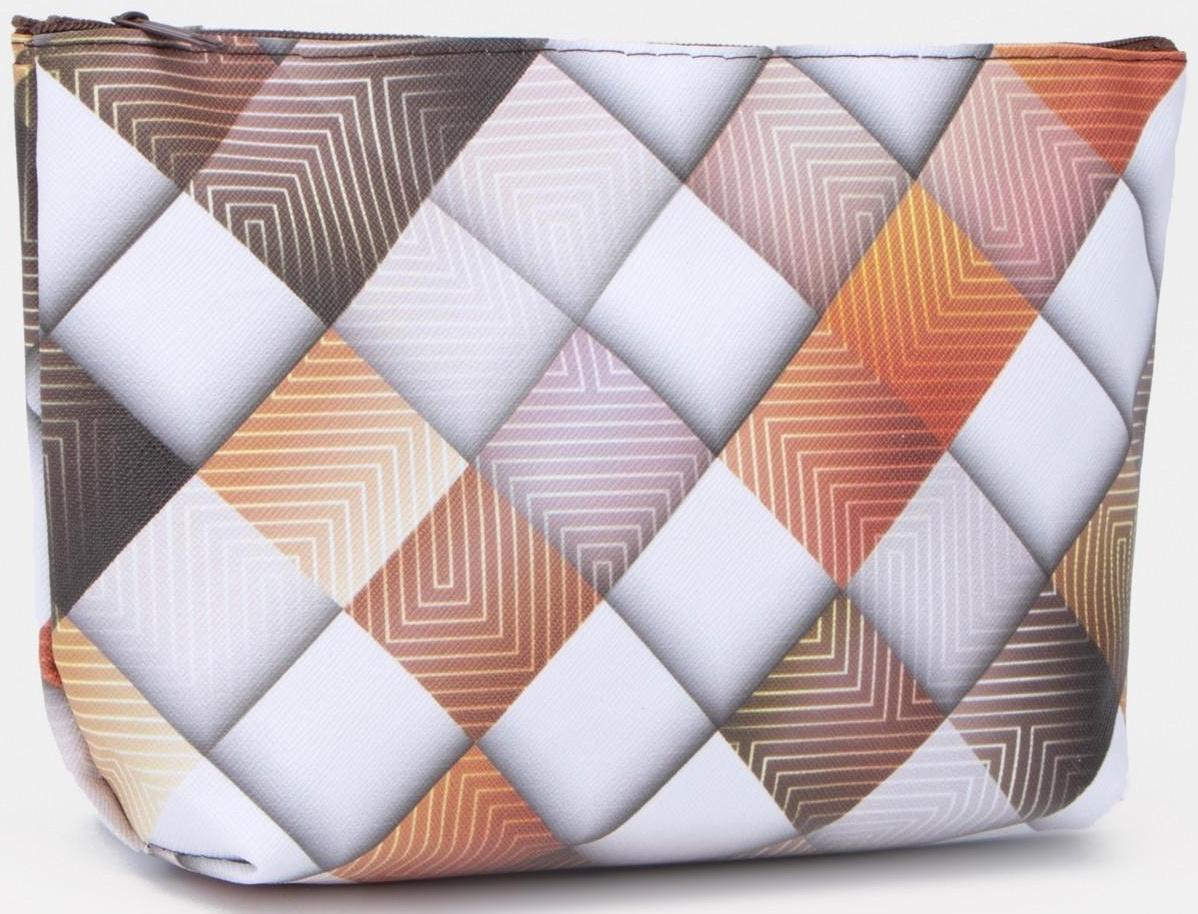 Косметичка на молнии, цвет коричневый